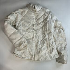 The North Face Jacket Womens Medium White Power 550 Goose Down Puffer Coat Flaws